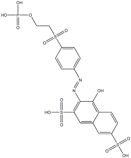 4-Hydroxy-3-[[4-[[2-(phosphonooxy)ethyl]sulfonyl]phenyl]azo]-2,7-naphthalenedisulfonic acid Structure