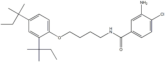 3-Amino-4-chloro-N-[4-(2,4-di-tert-pentylphenoxy)butyl]benzamide Structure