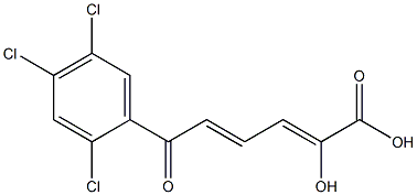 (2Z,4E)-2-Hydroxy-6-(2,4,5-trichlorophenyl)-6-oxo-2,4-hexadienoic acid 구조식 이미지