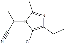 5-Chloro-1-(1-cyanoethyl)-4-ethyl-2-methyl-1H-imidazole 구조식 이미지