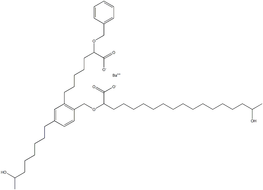 Bis(2-benzyloxy-17-hydroxystearic acid)barium salt 구조식 이미지