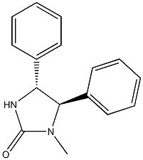 [4R,5R,(+)]-4,5-Dihydro-4,5-diphenyl-1-methyl-1H-imidazole-2(3H)-one 구조식 이미지