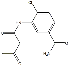 N-(2-Chloro-5-carbamoylphenyl)acetoacetamide 구조식 이미지