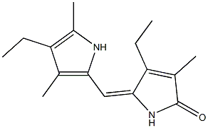 3-Methyl-4-ethyl-5-(3,5-dimethyl-4-ethyl-1H-pyrrole-2-ylmethylene)-1H-pyrrole-2(5H)-one Structure