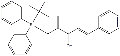 4-[[Diphenyl(tert-butyl)silyl]methyl]-1-phenyl-1,4-pentadien-3-ol 구조식 이미지