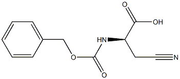 [R,(+)]-2-(Benzyloxycarbonylamino)-3-cyanopropionic acid 구조식 이미지