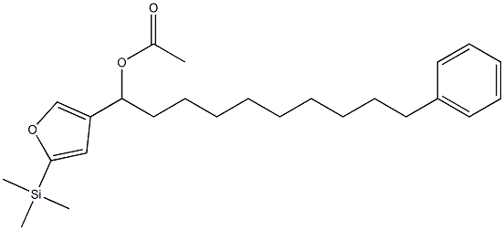 Acetic acid 1-[5-(trimethylsilyl)-3-furyl]-10-phenyldecyl ester 구조식 이미지