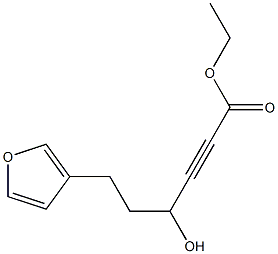 4-Hydroxy-6-(3-furyl)-2-hexynoic acid ethyl ester Structure