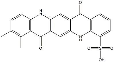 5,7,12,14-Tetrahydro-8,9-dimethyl-7,14-dioxoquino[2,3-b]acridine-4-sulfonic acid Structure