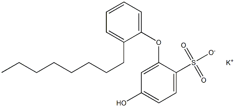 5-Hydroxy-2'-octyl[oxybisbenzene]-2-sulfonic acid potassium salt Structure
