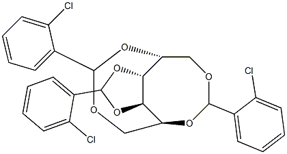 1-O,5-O:2-O,6-O:3-O,4-O-Tris(2-chlorobenzylidene)-D-glucitol 구조식 이미지