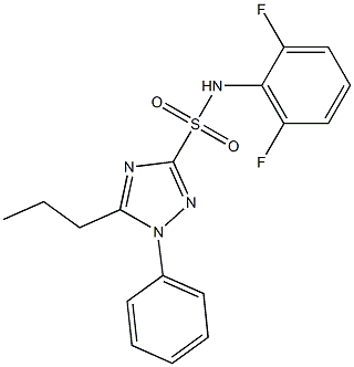 1-Phenyl-5-propyl-N-(2,6-difluorophenyl)-1H-1,2,4-triazole-3-sulfonamide Structure