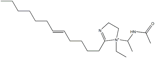 1-[1-(Acetylamino)ethyl]-2-(5-dodecenyl)-1-ethyl-2-imidazoline-1-ium 구조식 이미지