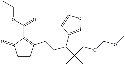 5-Oxo-2-[(1R,3S)-4,4-dimethyl-1-methoxymethoxy-3-(3-furyl)pentyl]-1-cyclopentene-1-carboxylic acid ethyl ester 구조식 이미지