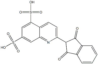 2-(1,3-Dioxoindan-2-yl)quinoline-5,7-disulfonic acid Structure