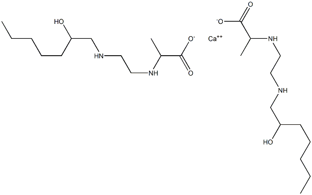Bis[2-[N-[2-[N-(2-hydroxyheptyl)amino]ethyl]amino]propionic acid]calcium salt Structure