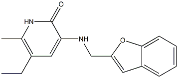 5-Ethyl-6-methyl-3-[[(benzofuran-2-yl)methyl]amino]pyridin-2(1H)-one Structure