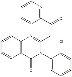 3-(2-Chlorophenyl)-2-(2-pyridinylcarbonylmethyl)quinazolin-4(3H)-one 구조식 이미지