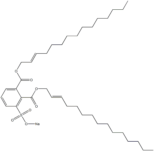 3-(Sodiosulfo)phthalic acid di(2-pentadecenyl) ester 구조식 이미지