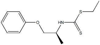 (-)-[(S)-1-Methyl-2-phenoxyethyl]dithiocarbamic acid ethyl ester Structure