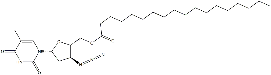 3'-Azido-3'-deoxythymidine-5'-stearate Structure