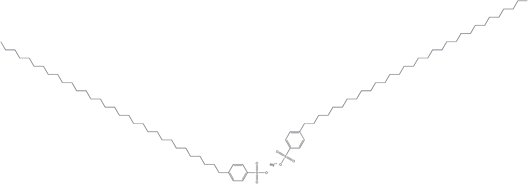 Bis[4-(dotriacontan-1-yl)benzenesulfonic acid]magnesium salt Structure