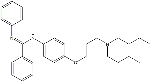 N-[4-[3-(Dibutylamino)propoxy]phenyl]-N'-phenylbenzamidine 구조식 이미지