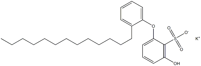 3-Hydroxy-2'-tridecyl[oxybisbenzene]-2-sulfonic acid potassium salt 구조식 이미지