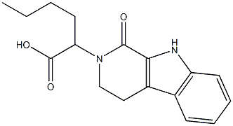 2-[(2,3,4,9-Tetrahydro-1-oxo-1H-pyrido[3,4-b]indol)-2-yl]hexanoic acid Structure