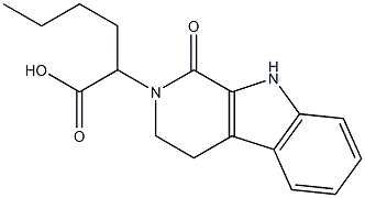 2-[(2,3,4,9-Tetrahydro-1-oxo-1H-pyrido[3,4-b]indol)-2-yl]hexanoic acid 구조식 이미지