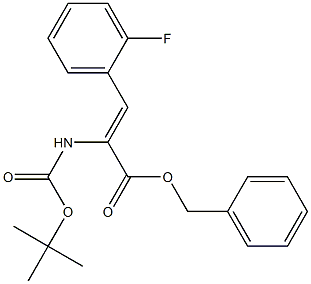 3-(2-Fluorophenyl)-2-[(tert-butoxy)carbonylamino]acrylic acid benzyl ester Structure