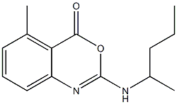 2-(1-Methylbutyl)amino-5-methyl-4H-3,1-benzoxazin-4-one 구조식 이미지