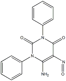 6-Amino-5-nitroso-1,3-diphenylpyrimidine-2,4(1H,3H)-dione 구조식 이미지