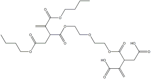 3,3'-[Oxybisethylenebis(oxycarbonyl)]bis(1-butene-2,4-dicarboxylic acid dibutyl) ester Structure