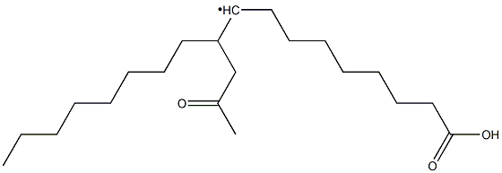 1-(8-Oxo-8-hydroxyoctyl)-2-(2-oxopropyl)decyl radical 구조식 이미지