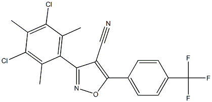 5-(4-Trifluoromethylphenyl)-3-(3,5-dichloro-2,4,6-trimethylphenyl)-isoxazole-4-carbonitrile Structure