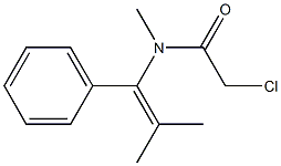 N-(1-Phenyl-2-methyl-1-propenyl)-N-methyl-2-chloroacetamide 구조식 이미지