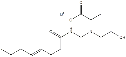 2-[N-(2-Hydroxypropyl)-N-(4-octenoylaminomethyl)amino]propionic acid lithium salt Structure