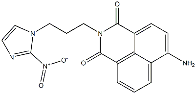 6-Amino-2-[3-(2-nitro-1H-imidazole-1-yl)propyl]-1H-benzo[de]isoquinoline-1,3(2H)-dione Structure