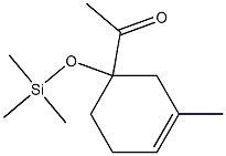 1-(1-(Trimethylsilyloxy)-3-methyl-3-cyclohexenyl)ethanone Structure