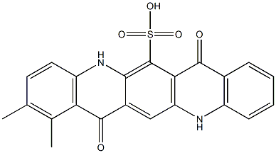 5,7,12,14-Tetrahydro-1,2-dimethyl-7,14-dioxoquino[2,3-b]acridine-6-sulfonic acid Structure