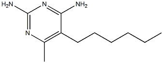 5-Hexyl-6-methylpyrimidine-2,4-diamine 구조식 이미지