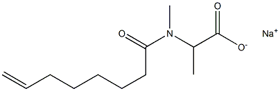 2-[N-Methyl-N-(7-octenoyl)amino]propionic acid sodium salt 구조식 이미지