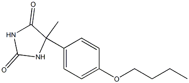 5-(p-Butyloxyphenyl)-5-methylhydantoin Structure