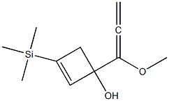 1-(1-Methoxy-1,2-propadienyl)-3-(trimethylsilyl)-2-cyclobuten-1-ol 구조식 이미지