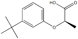 [R,(+)]-2-(m-tert-Butylphenoxy)propionic acid 구조식 이미지