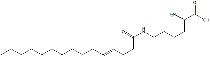 N6-(4-Pentadecenoyl)lysine 구조식 이미지