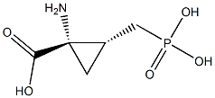 (1S,2R)-1-Amino-2-(phosphonomethyl)cyclopropane-1-carboxylic acid Structure