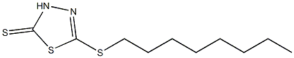 5-Octylthio-1,3,4-thiadiazole-2(3H)-thione 구조식 이미지