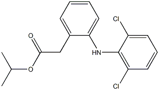 o-(2,6-Dichloroanilino)phenylacetic acid isopropyl ester Structure